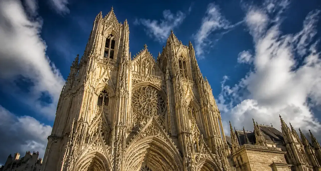 Façade gothique de la cathédrale Saint-Gatien, Tours