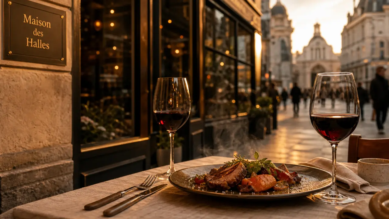 Maison des halles Tours : terrasse de restaurant, réservation