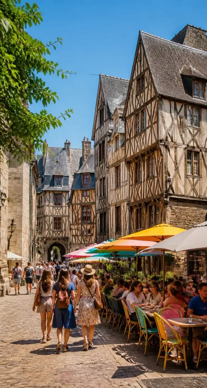 Terrasses de café place Plumereau, Tours