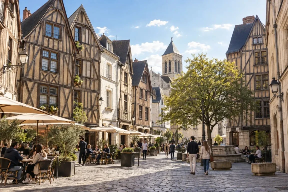 Vieux Tours et place Plumereau pour choisir un Airbnb dans le Vieux Tours