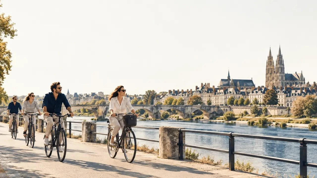 Visiter Tours à vélo le long des quais de Loire et du Vieux Tours