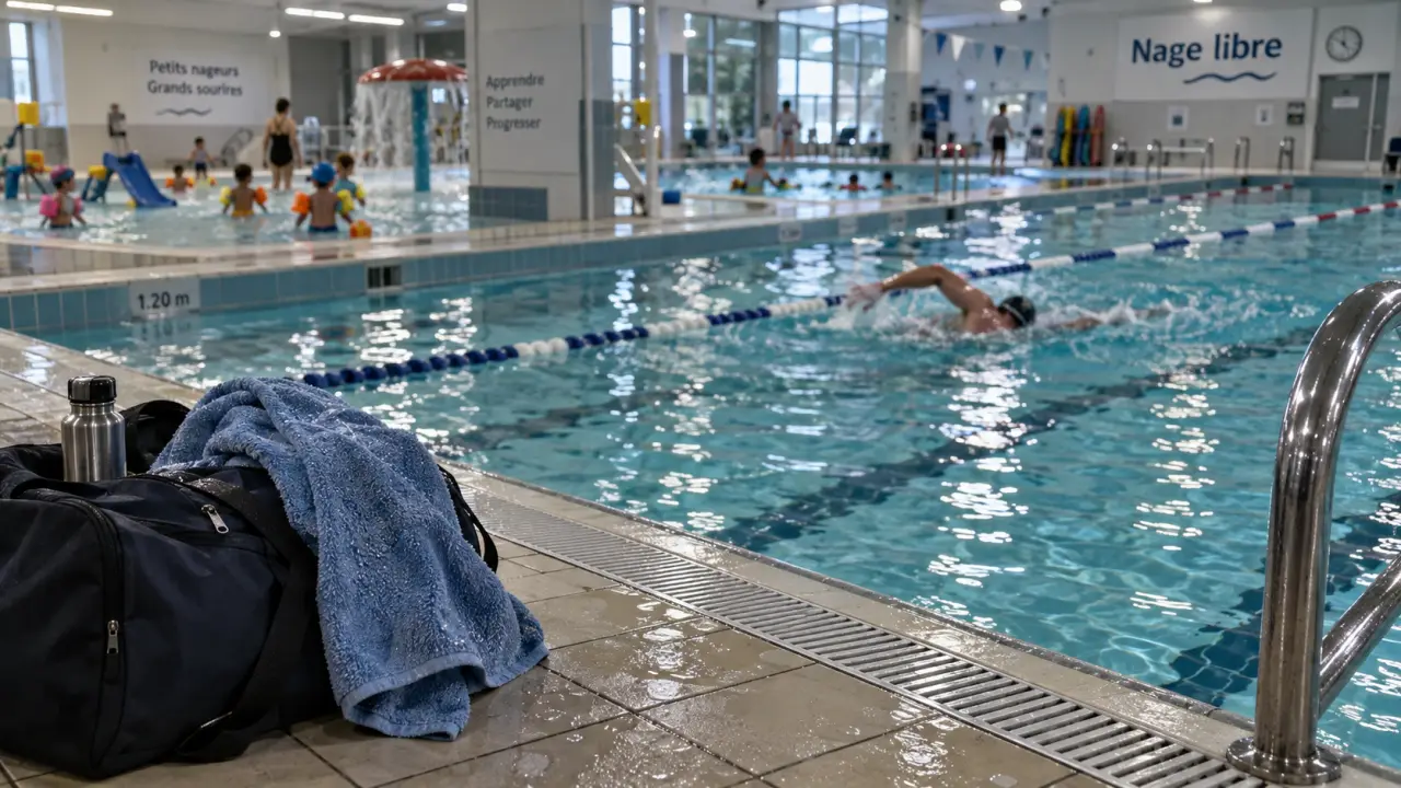 Centre aquatique les fontaines à Rambouillet : nage libre et couloirs de bassin
