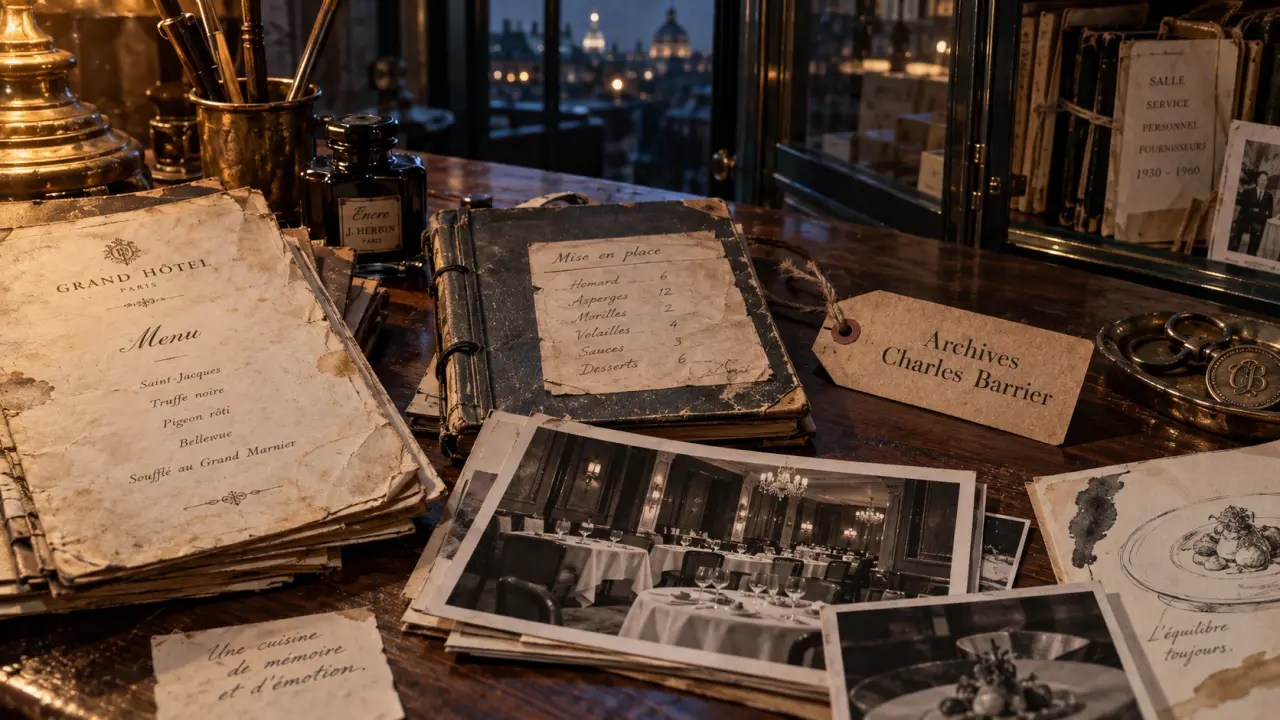 Charles Barrier restaurant tours : archives sur documents anciens