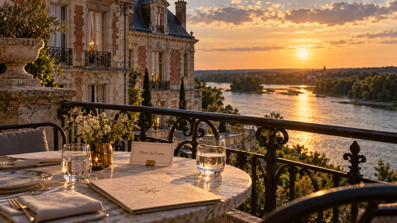 Fleur de Loire hôtel spa & restaurants au bord de la Loire, vue terrasse et rivière
