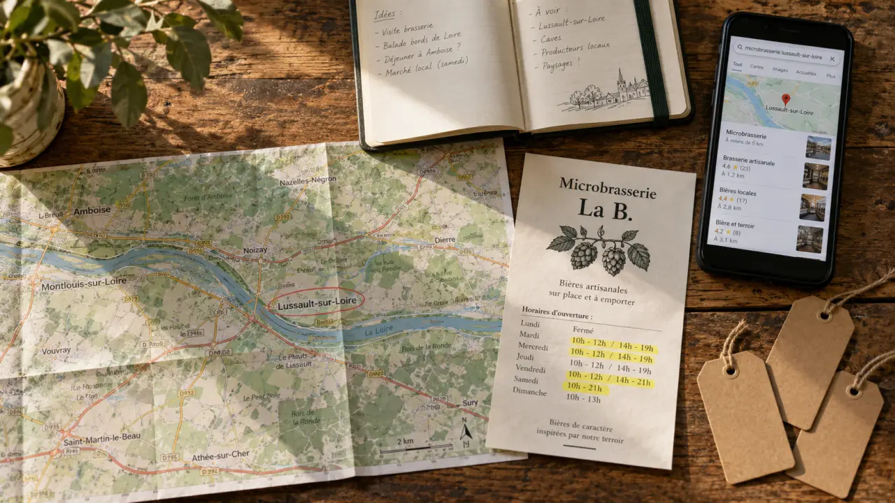 Microbrasserie la B : vérifier adresse et horaires, produits et carte locale
