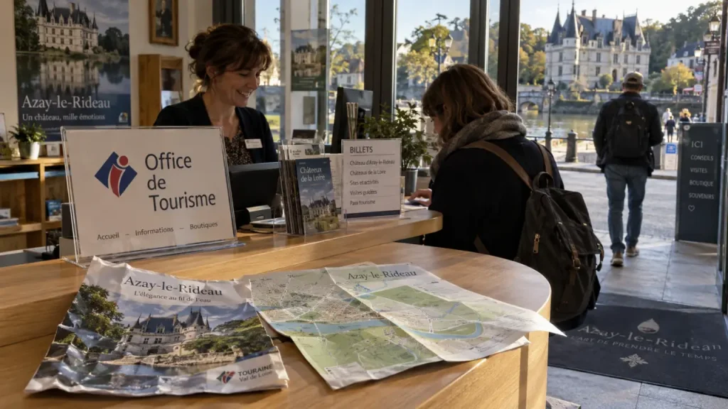 Office de tourisme d’Azay-le-Rideau : l’adresse et les services à 200 mètres du château