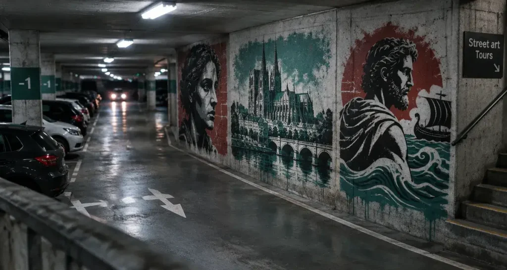 À Tours, du street art à voir dans le parking souterrain de la gare
